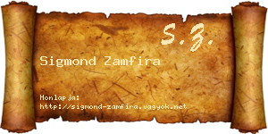 Sigmond Zamfira névjegykártya